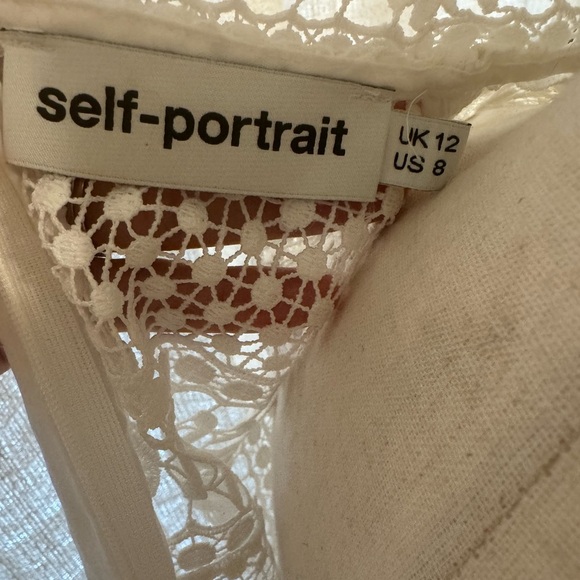 Self-Portrait White Lace Long Sleeved Top - Picture 2 of 3